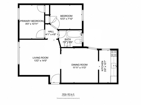 a floor plan of a house with a bedroom and a living room